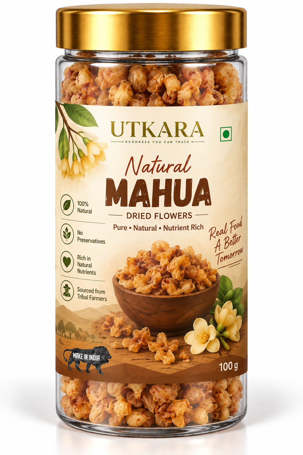 Roasted Mahua Flowers 150g — wild-harvested tribal sweet