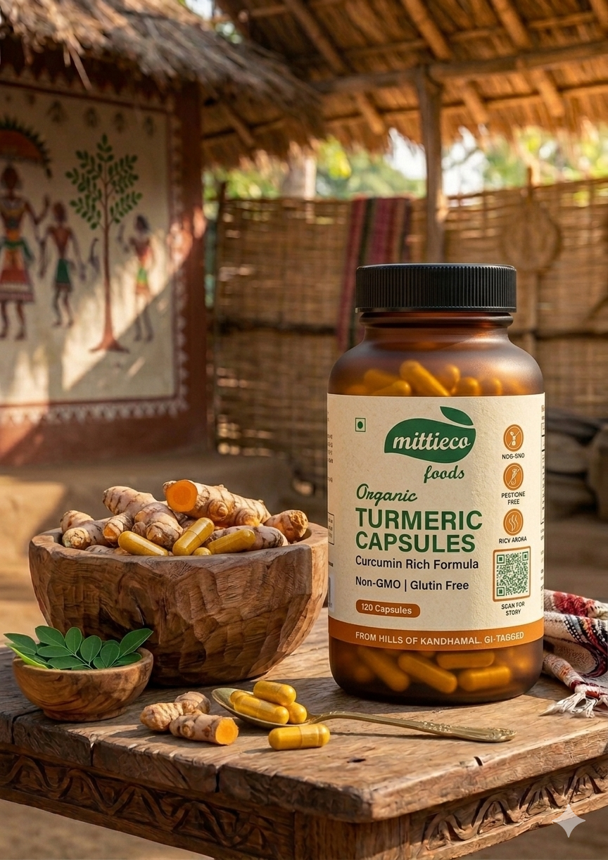 Organic Turmeric Capsules — 120 count, high curcumin formula